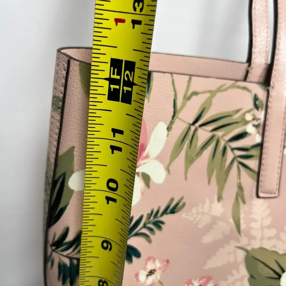 KATE SPADE Bag Mya Arch Place Reversible Floral Botanical Leather Tote Pink